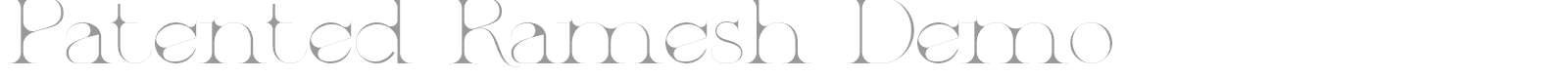 Patented Ramesh font preview